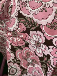 Michael Miller mod pink floral fabric 43 inches by 26 inches - Picture 1 of 3