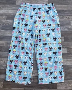 Vintage Victoria's Secret Pajama Pants Cartoon Kitty Cat Novelty Print Sz Large - Picture 1 of 5