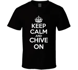 Keep Calm And Chive On Chive Carry On KCCO Black T Shirt - Picture 1 of 1
