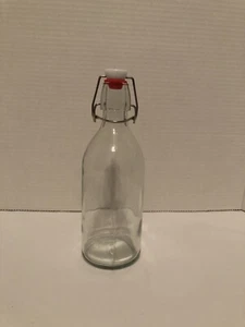 16 Unzen klare Schwenkdeckel Glasflasche mit luftdichtem Deckel - Wasser Soda Kefir Bier - Bild 1 von 4