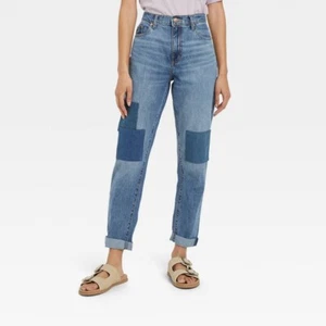 Women's High-Rise Boyfriend Jeans - Universal Thread Medium Wash 6, Medium Blue - Picture 1 of 1