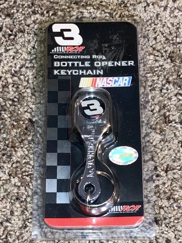 Dale Earnhardt #3 NASCAR RCA Connecting Rod Bottle Opener/Keychain NIB Cover