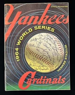 1964 NY Yankees World Series Program vs St. Louis Cardinals VG-EX/EX unscored - Image 1 of 4