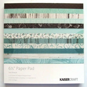 Kaisercraft 6 1/2" Paper Pad Sea Breeze - NEW - Picture 1 of 1