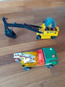 Vintage 1970er Jahre Lone Star Bagger und 'Top Boy' Abschleppwagen - Bild 1 von 9