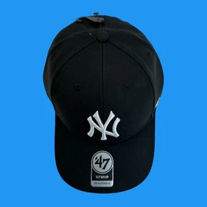 47 MARCAS Licencia Oficial Yankees MVP Gorra Negra Ajustable MLB Unisex Sombrero - Imagen 1 de 19