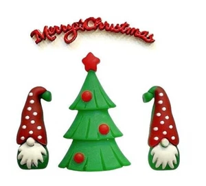 Merry Christmas - Shelly's Buttons Embellishments - Gnomes - Craft Scrap Sew - Picture 1 of 2