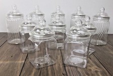 10 x Mixed Spiral & Square Sweet Jars Candy Cart Buffet/Table Wedding/Party