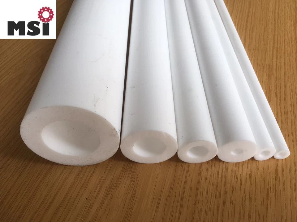 PTFE Teflon Hohlstab Rohr Rundstab D 20-120mm L ab 20mm!! natur weiß  Kunststoff - Bild 1 von 4