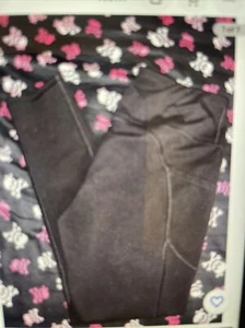 Women’s iuga Leggings With Pockets High Waisted Yoga Black Pants Size Large - Picture 1 of 2
