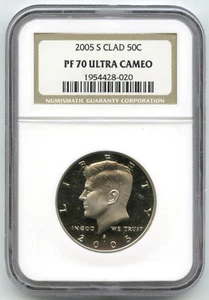 2005-S Clad Proof Kennedy Half Dollar NGC PF 70 Ultra Cameo San Francisco - L714 - Picture 1 of 2