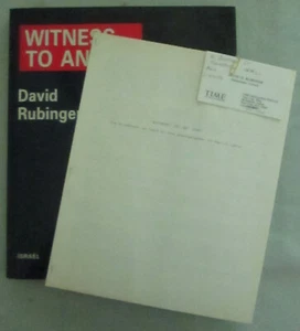 "Witness to an Era" by David Rubinger - w/ Author's Notes by Marlin Levin - 1988 - Imagen 1 de 12