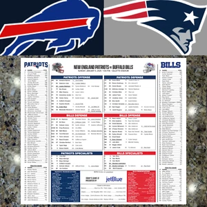 Buffalo Bills v New England Patriots - Game Issued Flipcard Program NFL Football - Picture 1 of 3