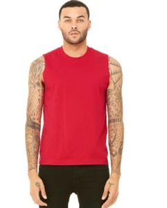 Bella+Canvas 3483 Unisex Jersey Muscle Tank SM Red Small New - Picture 1 of 1