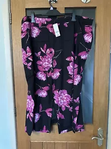 BON MARCHE FLORAL PRINT CROP TROUSERS SIZE 28 BNWT - Picture 1 of 9