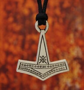 Traditional Historic Thor's Hammer Necklace | Mjolnir Pendant with adjust Cord