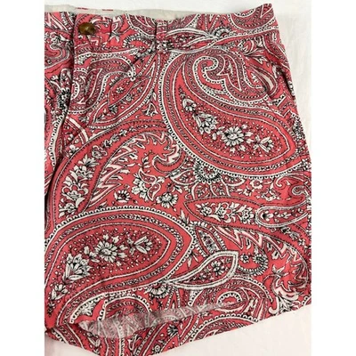 Pantalones Cortos Informales Old Navy Para Mujer Talla 14 Coral Estampado Paisley Foto 1 de 4