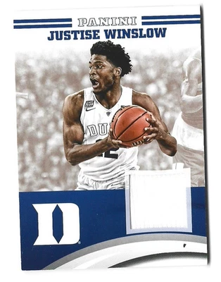 2015 Panini Duke Team Collection JUSTICE WINSLOW Jersey Duke Blue Devils #JW-DU Foto 1 de 2