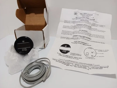 Teltek Red Outside Air Temperature Gauge '06 Up Kenworth, Works On Any Vehicle - Image 1 of 4