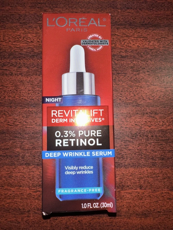 Suero nocturno L'Oreal Paris Revitalift Derm Intensives 0,3 % retinol puro - 1,0 oz. Foto 1 de 1