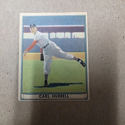 1941 Playball Baseball #6 Carl Owen Hubbell New York Giants MLB Foto 1 de 2