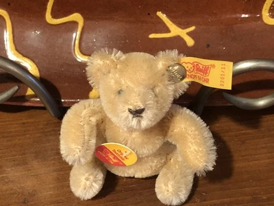 "Oso de peluche Steiff original vintage beige 0201/11 mini 2 3/4"" flexible" Foto 1 de 4