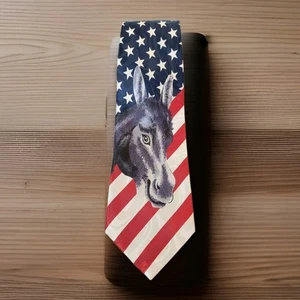 Vintage High Noble Democrat Political Donkey Necktie Tie Democratic Election - Picture 1 of 5