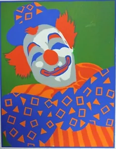 The Clown Vintage Art Print janet Cummiskey White Face 9.5X12 - Picture 1 of 10