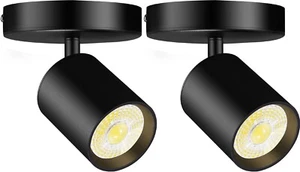 VANoopee 10W Dimmable Flicker Free Ceiling Flush Mount Adjustable Spotlight 2Pk - Picture 1 of 17