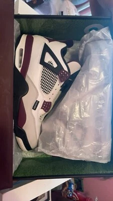 Nike Air Jordan 4 Retro x Paris Saint-Germain Burdeos PSG talla 11 CZ5624-100 Foto 1 de 4