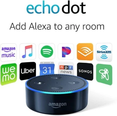 Amazon Echo Dot 2nd Generation w/ Alexa Voice Media Smart Device - Charcoal