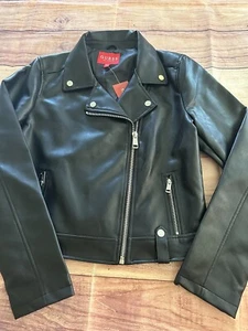 Guess faux leather moto jacket Women Size L - Picture 1 of 11
