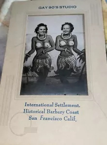 1940's WWII Era SOUVENIR Novelty COMIC Photo~"RISQUE Dressing" San Francisco~ - Picture 1 of 5