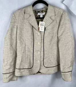 NWT Coldwater Creek Long Sleeve Fall Tweed Jacket Textured Blazer PM - Picture 1 of 3