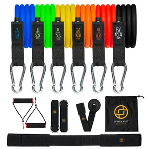 Premium 13-Piece Resistance Band Kit with Handles: 143lb Pull Weight & Superior - Picture 1 of 10