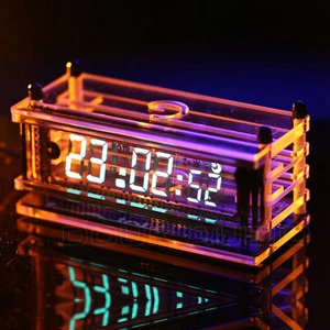 Vintage VFD Tube Clock USB Desktop Decor Clock RGB LED Clock Ref Nixie Tube Era - Picture 1 of 9