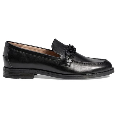 Mocasines sin cordones informales negros Cole Haan Stassi de cadena para mujer W27246 Foto 1 de 4