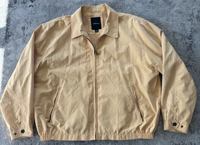 Chaqueta cortavientos London Fog clásica amarilla forrada de malla para hombre talla grande XXL Foto 1 de 4