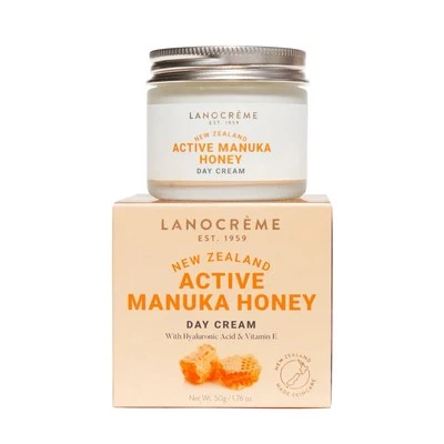 Crema de día activa de miel de Manuka de Nueva Zelanda con ácido hialurónico y vitamina E 50 g Foto 1 de 2