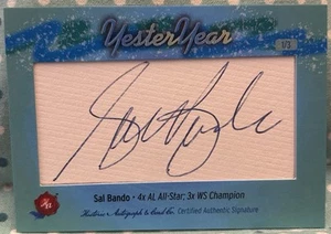SAL BANDO 2025 Historic Autographs YesterYear Series 2 Cut Autograph 1/3 - Picture 1 of 2