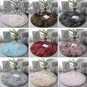 Round Shaggy Rugs Non Slip Hallway Runner Rug Bedroom Living Room Carpet - Picture 1 of 118