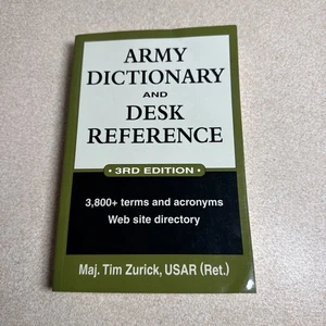 Army Dictionary and Desk Reference, Third Edition Zurick - Picture 1 of 11