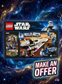 LEGO Star Wars 7868 Mace Windu Jedi Starfighter 95% Complete Box Manual Figures
