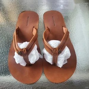 206 Collective Alki Damen-Riemensandalen Leder 8 Flip-Flops - Bild 1 von 21