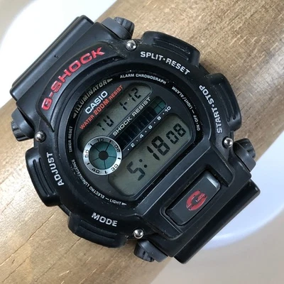 Reloj Casio G-Shock Hombre DW-9052 Deportivo Negro Goma Cuarzo Digital 44mm 7 3/4" Foto 1 de 4
