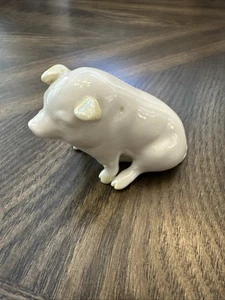 Pre Owned Adorable Belleek Porcelain Pig Figurine Made In Ireland REC No 0857 - Picture 1 of 7