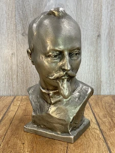 Felix Dzerzhinsky Metall Büste KGB Sowjetzeit UdSSR Statue Figur . Signiert. - Bild 1 von 16