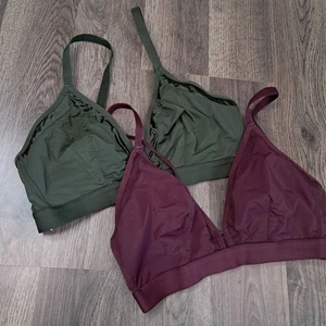 Par de bralette sujetador Livey para mujer talla 1 verde bosque y púrpura oscuro - Imagen 1 de 10