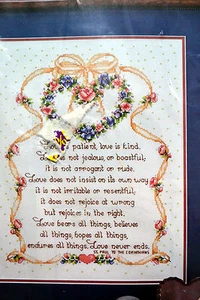 1992 Bucilla Counted Cross Stitch Kit PAUL TO THE CORINTHIANS, 11" x 14" , 40658 - Imagen 1 de 4