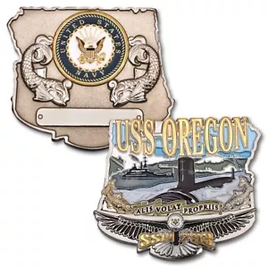 USS Oregon SSN 793 Navy Challenge Coin - Picture 1 of 1